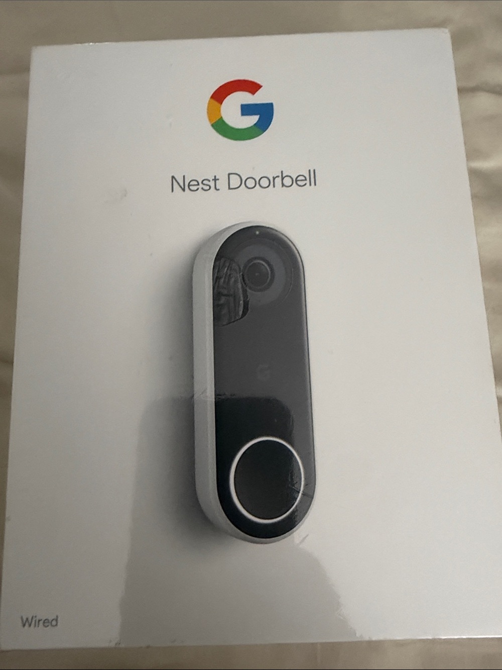google Nest Doorbell in White and Black Trim